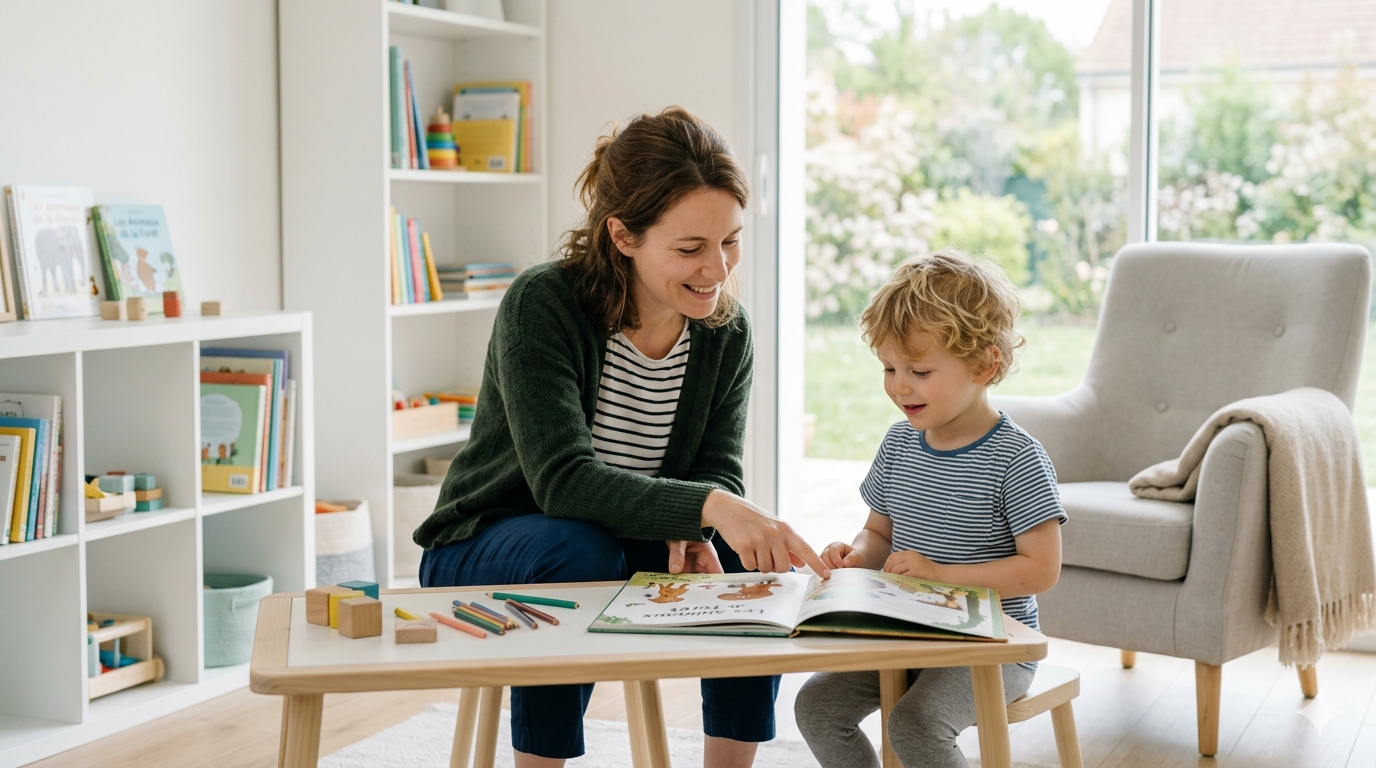 Nounou s'occupant d'un enfant - services à la personne à Villiers-sur-Marne